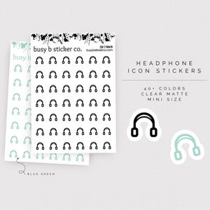 Headphone icon planner stickers | I32