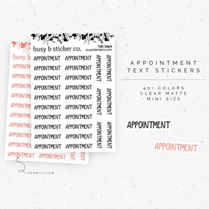 Adesivi per pianificatore di appuntamenti / T2B
