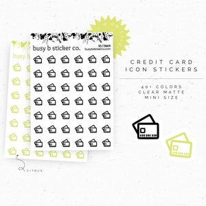 99 CENTS / Mini pegatinas para planificador con iconos de tarjetas de crédito / I21