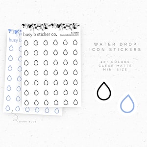 Water drop icon planner stickers | I1