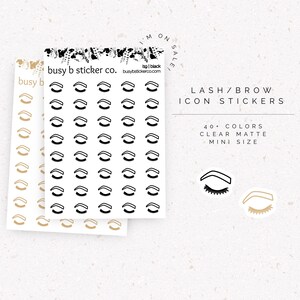 99 CENTS | Lash/brow icon stickers | I019