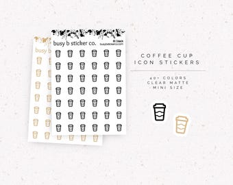 Coffee cup icon stickers | I008