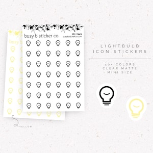 Plannerstickers gloeilamppictogram | I80