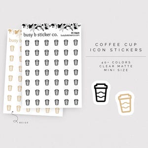 Coffee cup icon planner stickers | I8