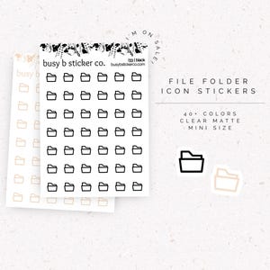 99 CENTS | File folder icon stickers | I033
