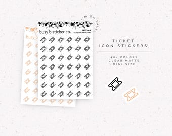 25% OFF | Ticket icon stickers | I048