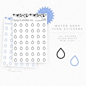 99 CENTS | Mini water drop icon planner stickers | I1