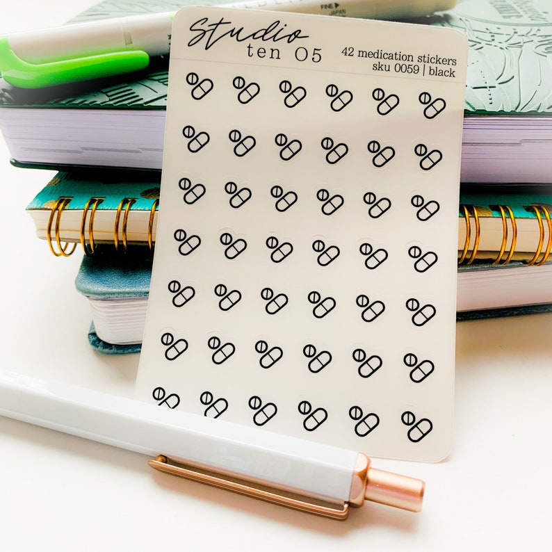 Clear Mini Medication Icon Planner Stickers Sku 59 Etsy