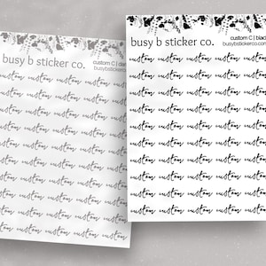 Mini aangepaste tekstplannerstickers | aangepaste C