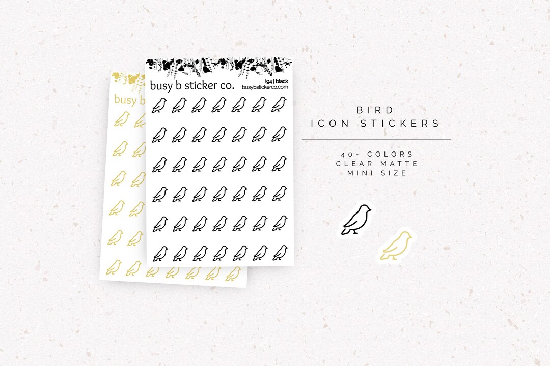 Bird Icon Stickers | I094 - Etsy