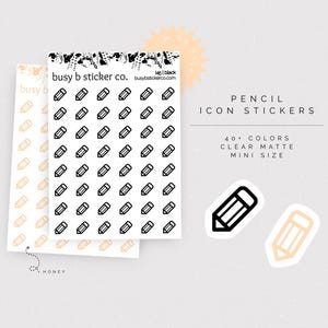 99 CENTS / Pegatinas para planificador con icono de lápiz / I45