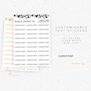 Custom text stickers | custom A