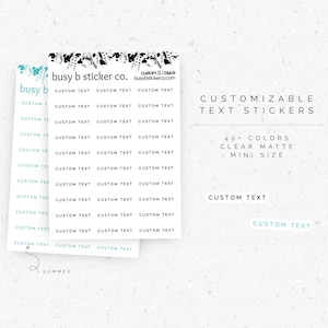 Custom text stickers | custom D