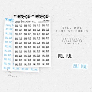 Tekstplannerstickers factuur verschuldigd | T1B