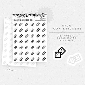 99 CENTS | Mini dice icon planner stickers | I72