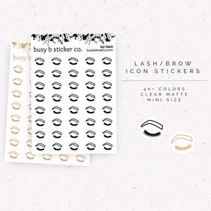 Lash/brow icon stickers | I019