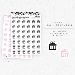 Pegatinas para planificador con iconos de regalo / I66