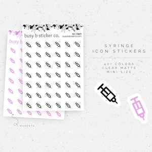 Syringe icon planner stickers | I52
