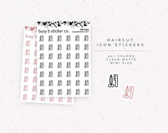 Haircut icon stickers | I068