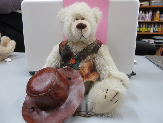 off white teddy bear