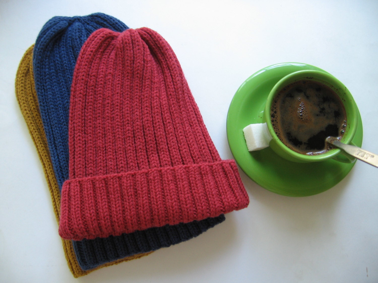 Men's knit Cuostaeu red hat unisex solid color variations Etsy