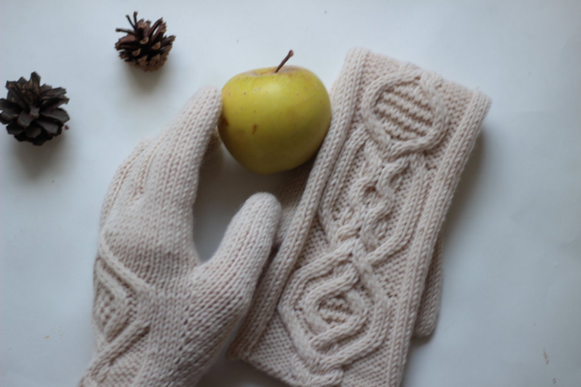 Cabled Knit Long Gloves Women's Winter/fall 20162017 100 Etsy