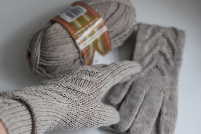 Winter gloves Long women's gloves Fall/winter natural Etsy