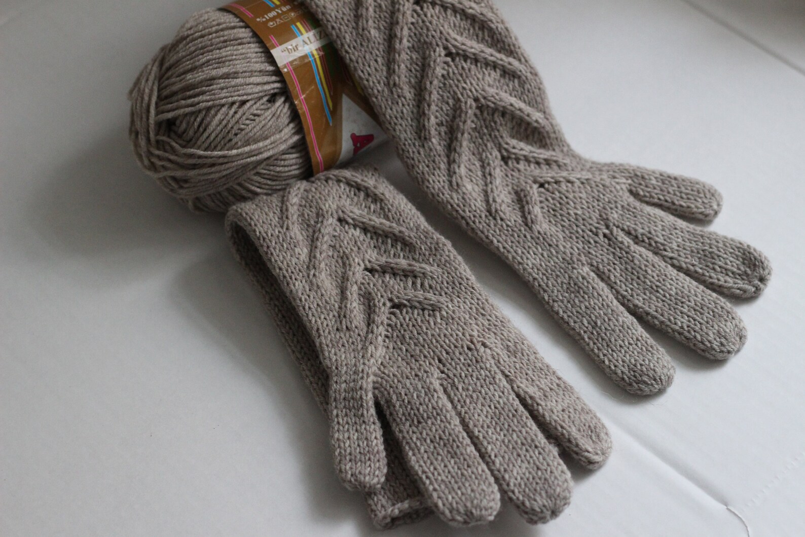 Winter gloves Long women's gloves Fall/winter natural Etsy