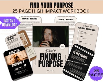 Find Your Purpose Workbook - Find Purpose Life Purpose Journaling Workbook Digital Workbooks Womens Devotional How To Find Your Gifts Howto