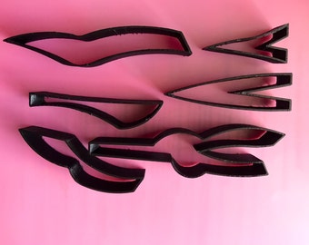 Zebra Stripes cookie/fondant cutters set of 6