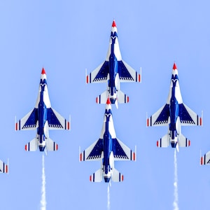 Thunderbirds, Air Force F16 Jets, Aviation Gift, Aviation Wall Art, Air Force Gift, Military Gift, Military Wall Art, Patriotic Wall Decor
