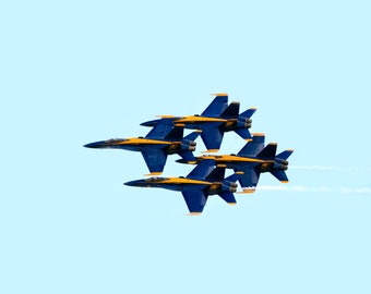 Blue Angels Formation, F18 Jets, Military Aircraft, Fighter Jets, Aviation Photo, Air Show, Airplane Photography,  Photos