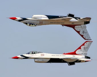Air Force Thunderbirds Photograph, Air Show Photo, Aviation Gift For Man, Aviation Photography, Aviation Wall Art, Garage Art, Man Cave Art