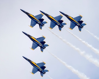 Blue Angels Art, Blue Angels Gift, Blue Angels Picture, Fighter Jet Photo, Aviation Wall Art, Military Art Gift, Boy's Room Wall Art