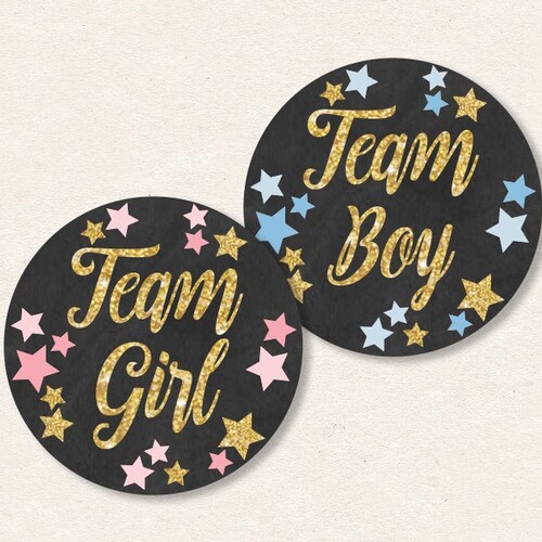 Chalkboard Twinkle Twinkle Little Star Gender Reveal Stickers - Etsy