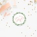It's a Girl Greenery Favor Labels Leaves Wreath Favor | Etsy