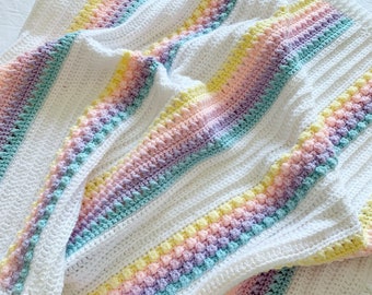 Crochet Pattern - Candy Twist Blanket - PDF Instant Download - UK & US Crochet Terms - English Language