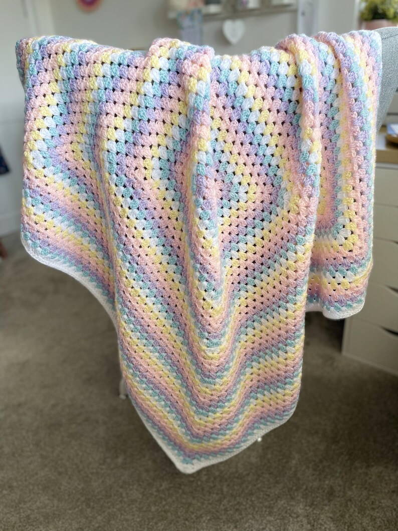3 X Crochet Pattern Bundle! Candy Chevron / Granny Square / Rainbow ...