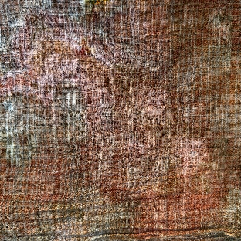 Slubby Gauze, Hand Dyed Textile Distressed for Artists Etsy