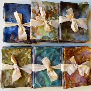 Algodão tingido à mão, pacote com tamanho de ponto, conjunto de cores selecionadas