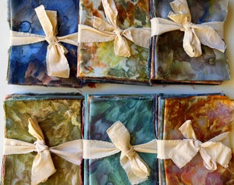 Hand dyed cotton, stitch-size pack, curated color bundle adds movement and texture to stitching