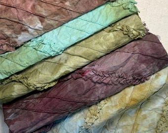 Hand-dyed pintuck textural cotton fabric, in curated colors or earth tones