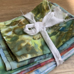 Hand dyed cotton fabric, custom blended colors, curated mix