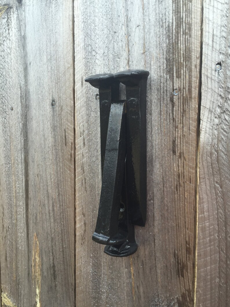 Railroad Spike Door Knocker Free Shipping Etsy