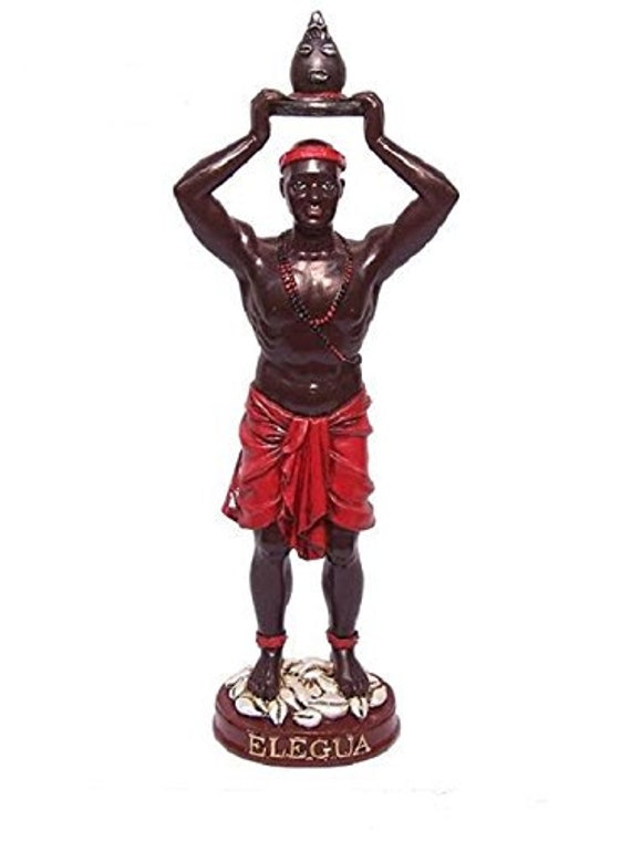 5" Orisha Elegua Statue Ellegua Snteria Yoruba Lucumi 7 African Powers Guerrero 
