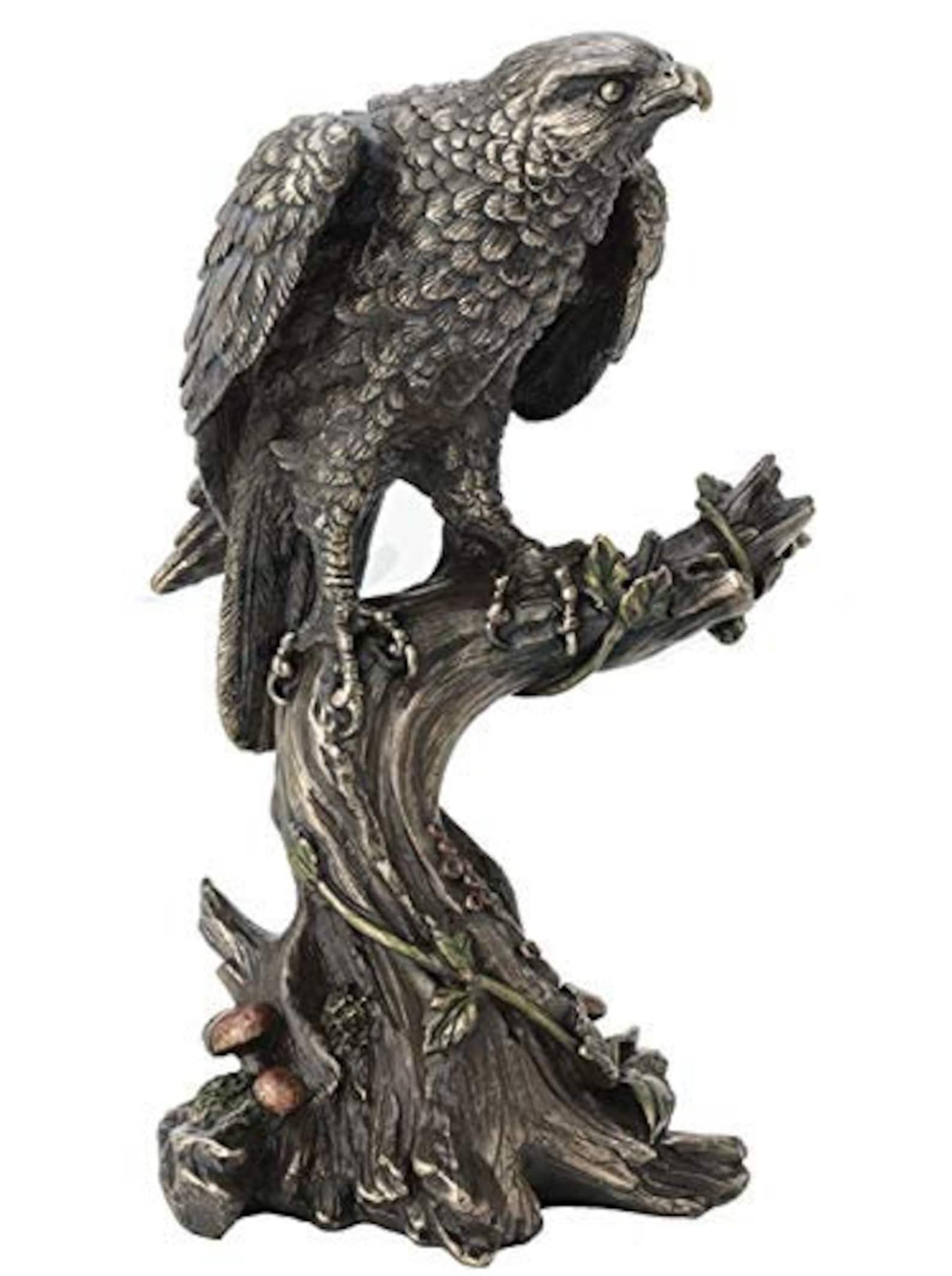 10 Inch Peregrine Falcon Statue Animal Sculpture Figure Bird Etsy