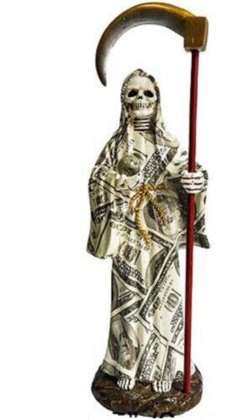 9 Money Santisima Santa Muerte Statue Holy Death Grim Etsy