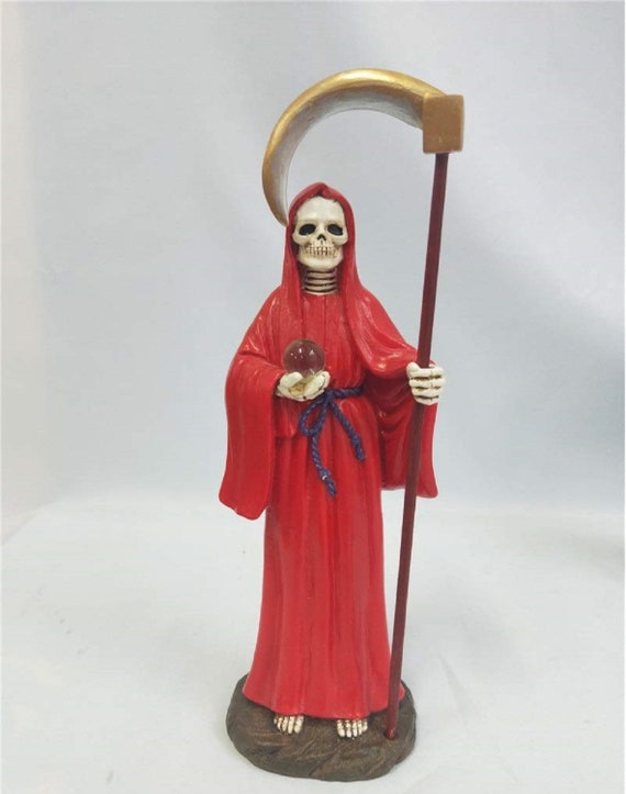 9 Red Holy Death Statue Santa Muerte Roja Grim Reaper | Etsy