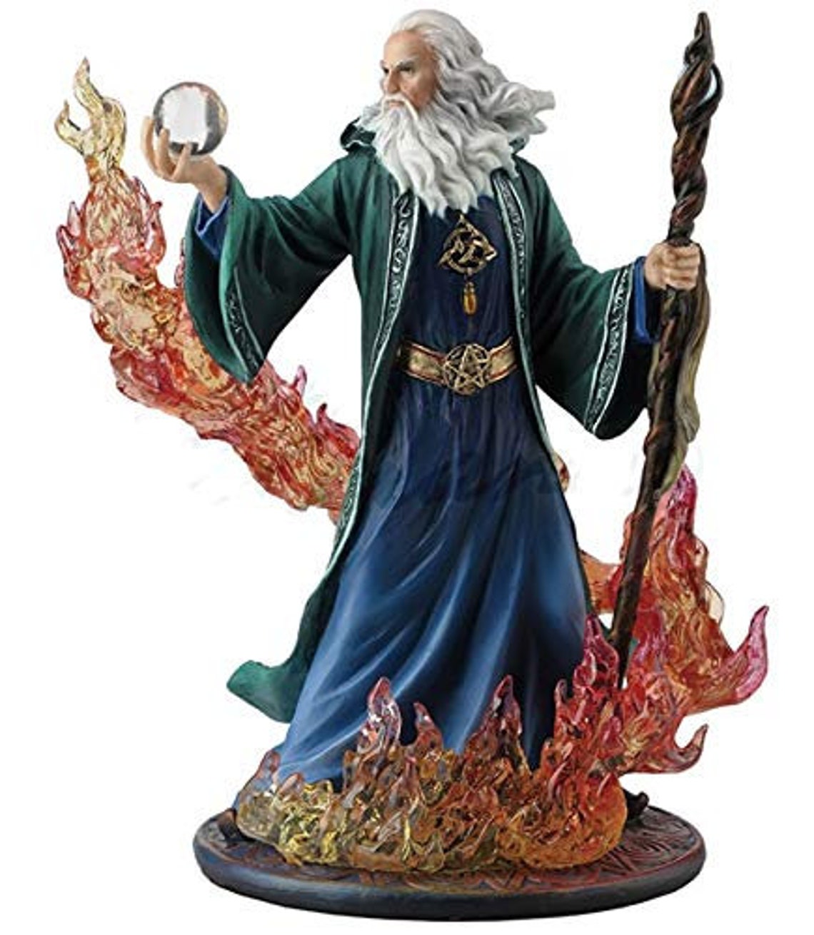 8.25 Elemental Ascendant Wizard Statue Fantasy Decor Etsy