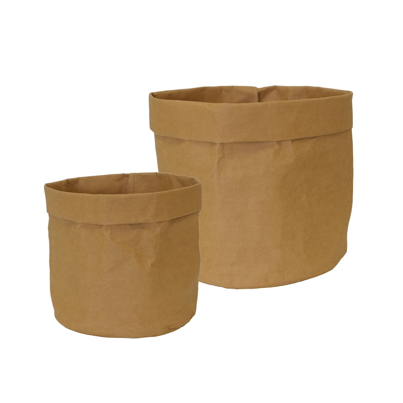 Washable Kraft Paper Bag Bundles 1ea-small 1ea Large - Etsy